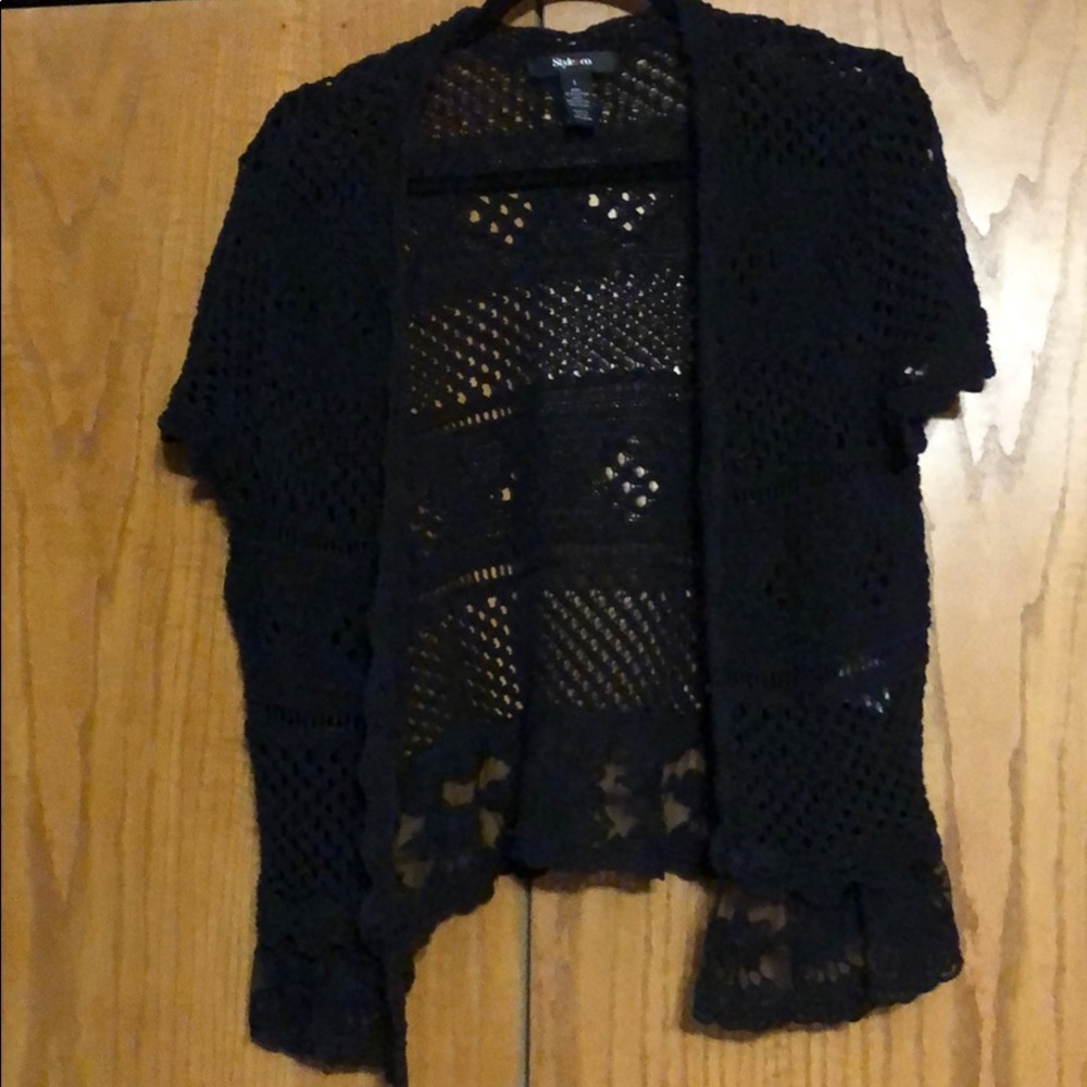 Style & Co Cardigan Black sweater
